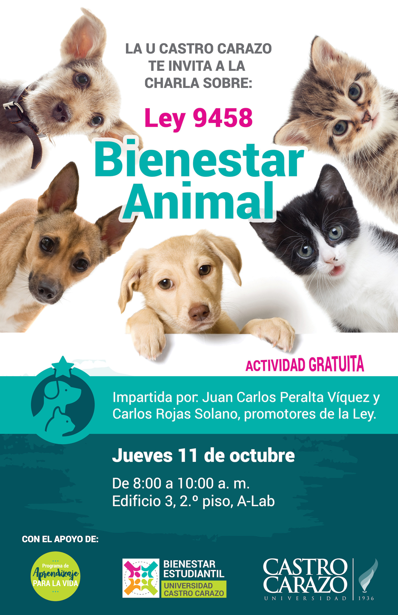 Charla: Ley 9458- Bienestar Animal | Universidad Castro Carazo